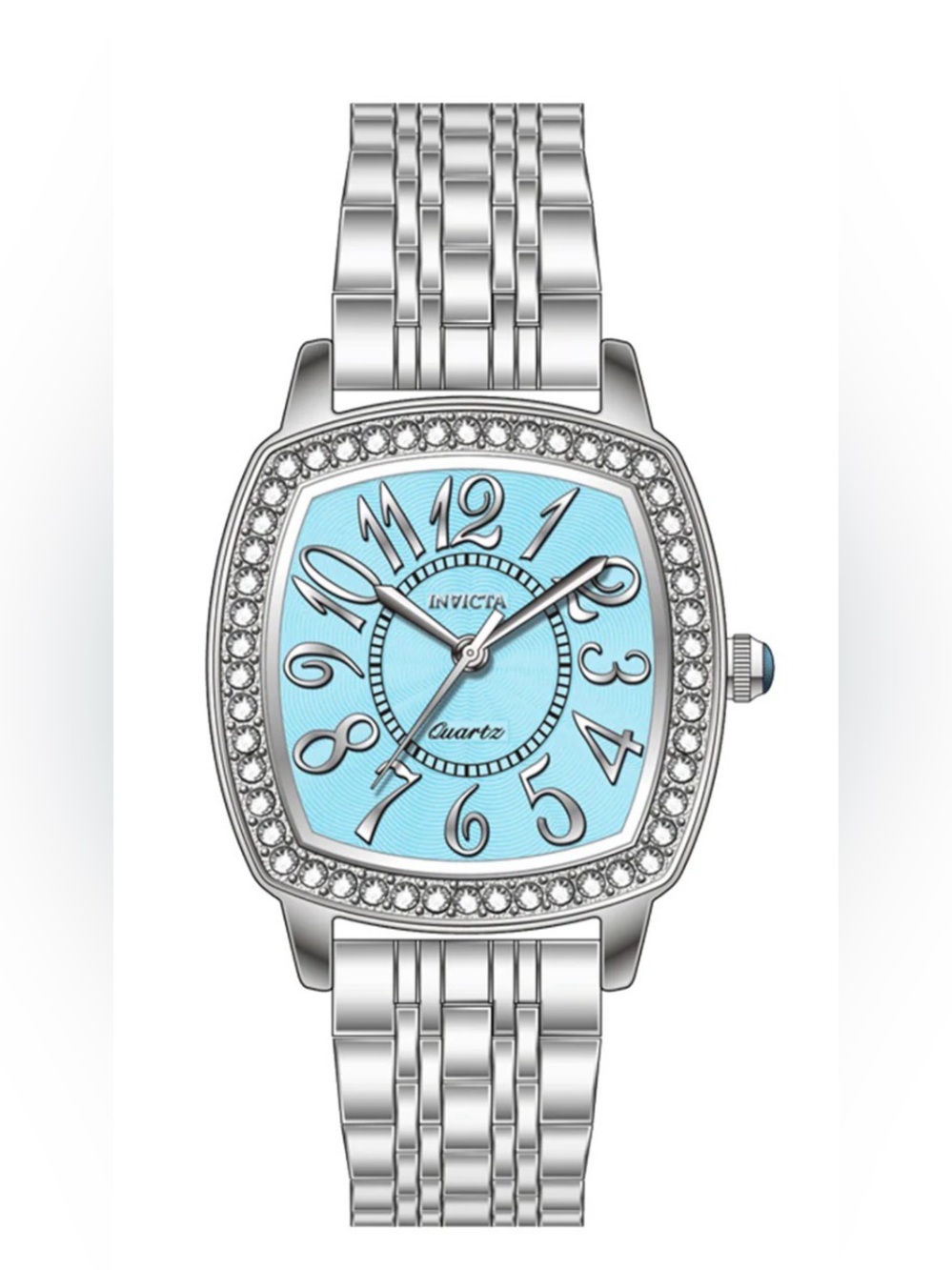 Invicta Silver Wildflower Women's Watch-31mm-Lt Blue,Crystal Bezel-69364 NIB NWT